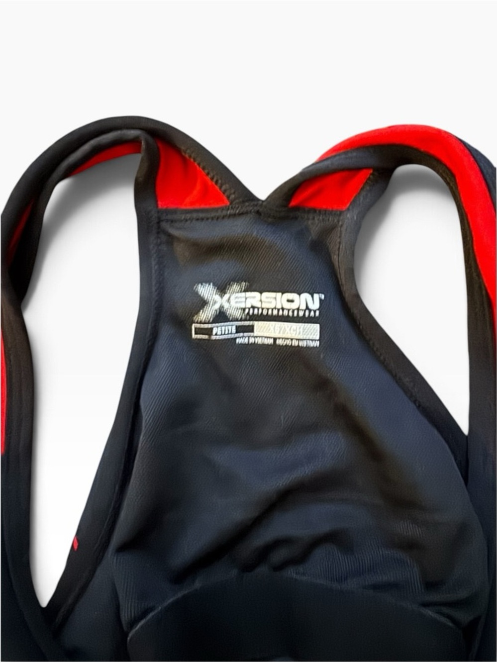 Xersion Red and Black Colorblock Racerback Tank - Picture 3 of 4
